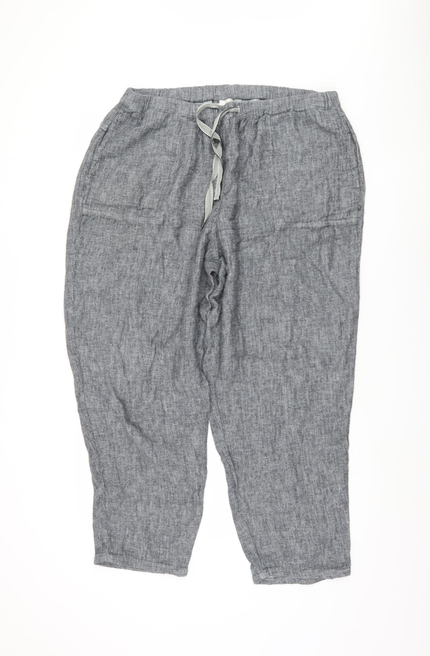 Poetry Womens Grey Trousers Size 16 with Pockets