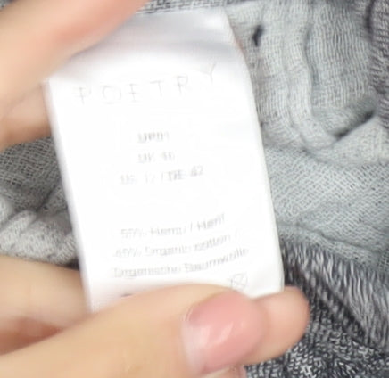 Poetry Womens Grey Trousers Size 16 with Pockets