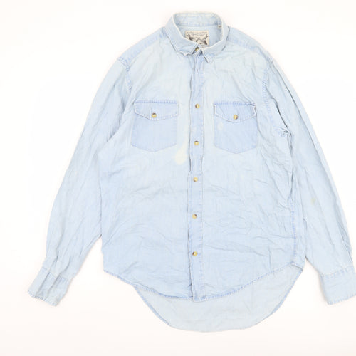 Peter Christian Men's Blue Medium Button-Up Shirt
