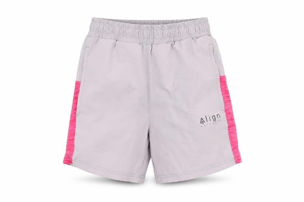 Align Girls Grey & Pink Shorts, Size 10-11, Elastic Waist