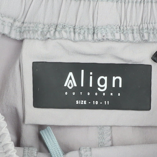 Align Girls Grey & Pink Shorts, Size 10-11, Elastic Waist