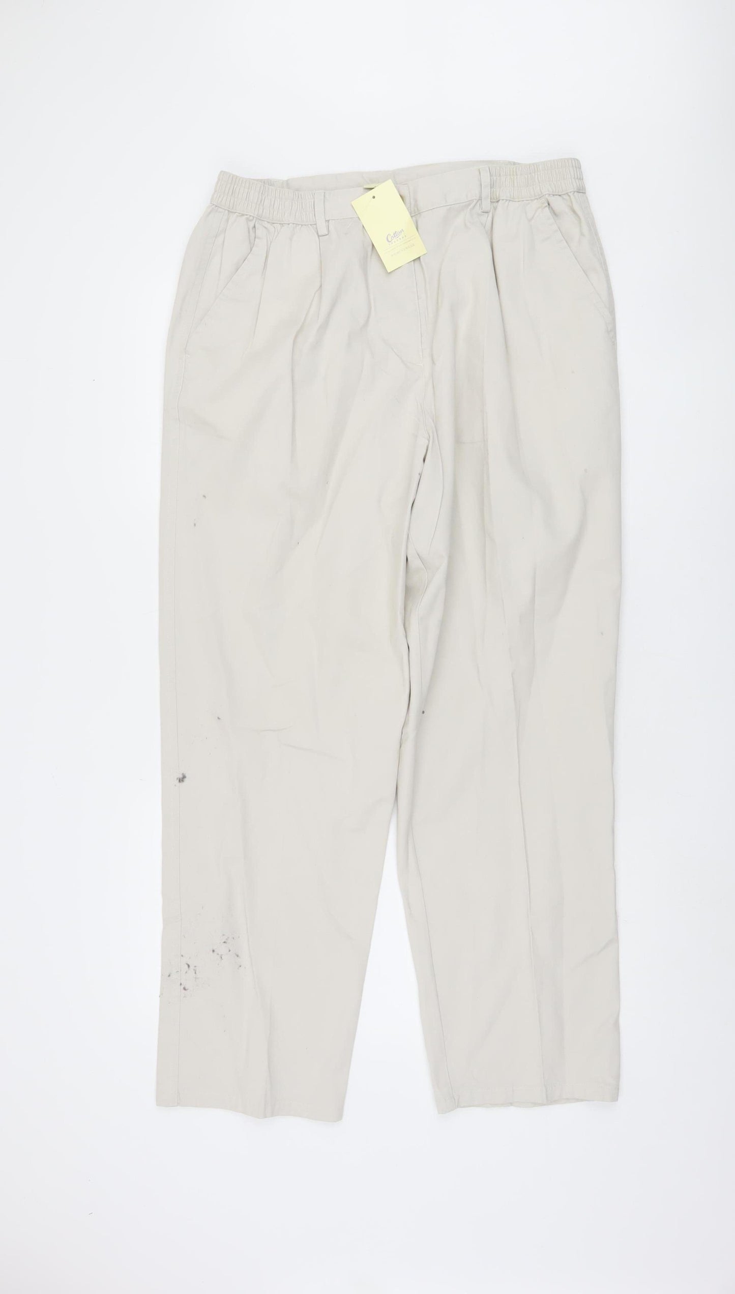 Cotton Traders Women's Beige Chino Trousers Size 18