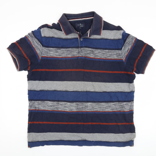Blue Harbour Men's L Multicoloured Striped Polo