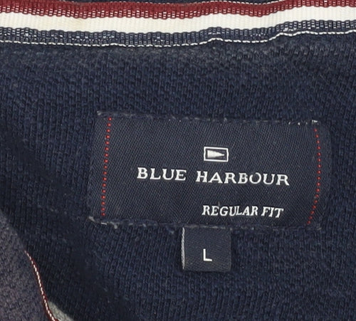 Blue Harbour Men's L Multicoloured Striped Polo