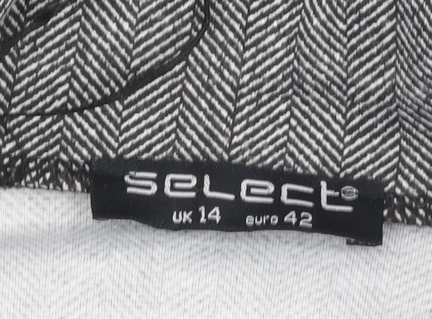 Select Women's Grey Blazer, Size 14, Herringbone