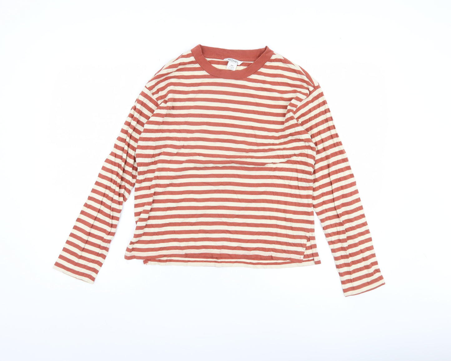 Monki Women's Striped Multicoloured T-Shirt, 2XS, Long Sleeve