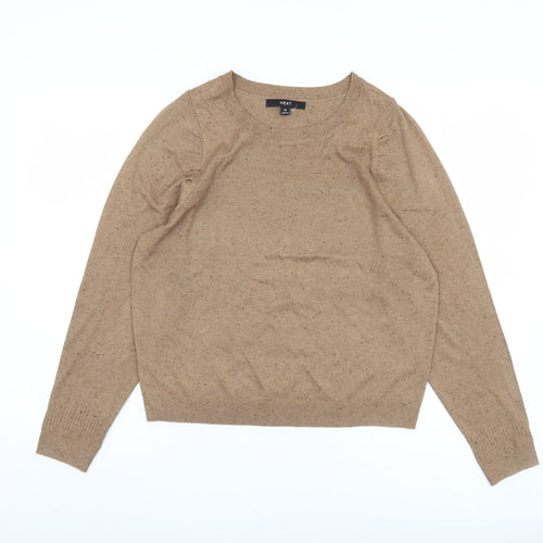 Next Women's Beige Pullover Jumper M Crew Neck