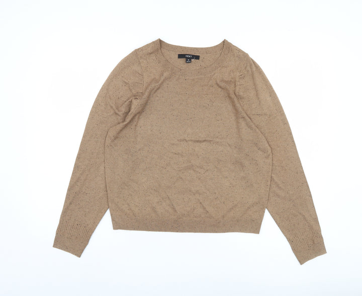 Next Women's Beige Pullover Jumper M Crew Neck