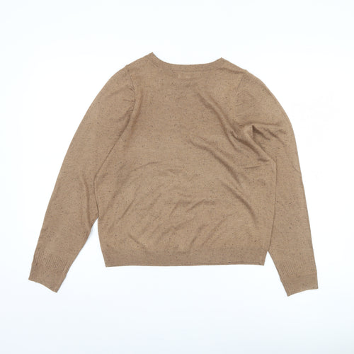 Next Women's Beige Pullover Jumper M Crew Neck