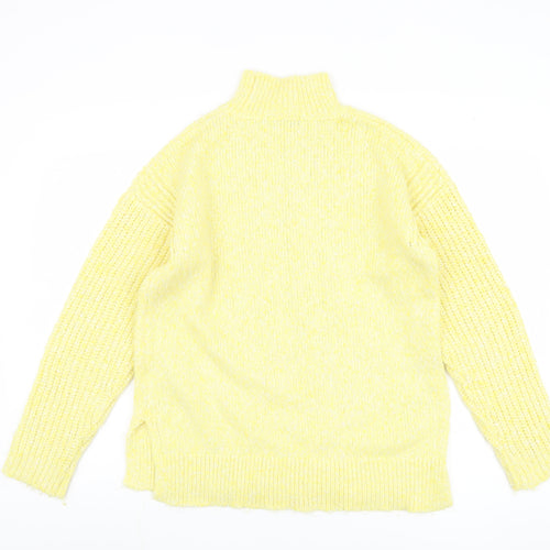 Marks and Spencer Women's Yellow High Neck Jumper, M