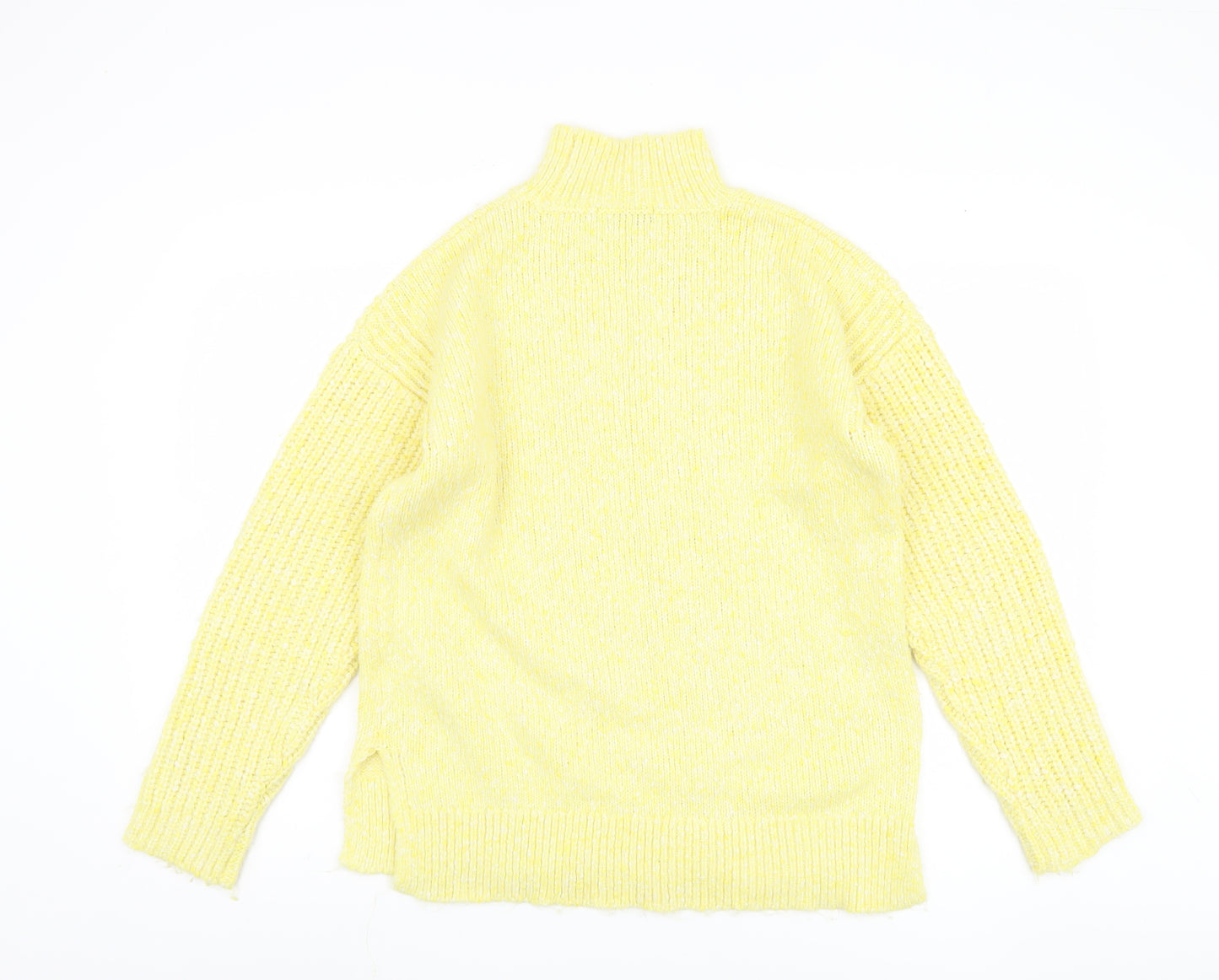 Marks and Spencer Women's Yellow High Neck Jumper, M