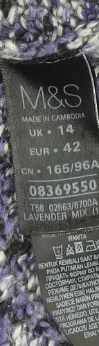 Marks and Spencer Women's Purple Cardigan UK 14