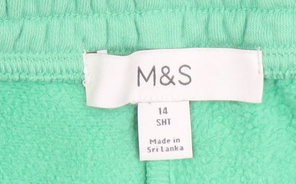 Marks and Spencer Women's Green Jogger Trousers Size 14