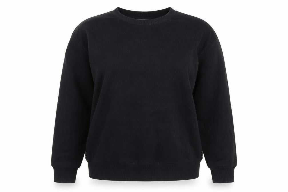 Front view of Marks & Spencer Black unisex sweatshirt s, pullover casual