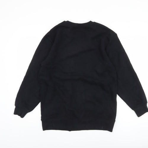 Marks & Spencer Black Unisex Sweatshirt S, Pullover Casual