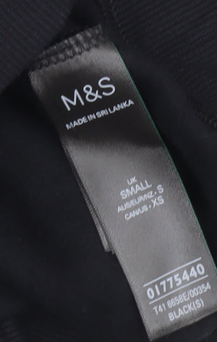 Marks & Spencer Black Unisex Sweatshirt S, Pullover Casual