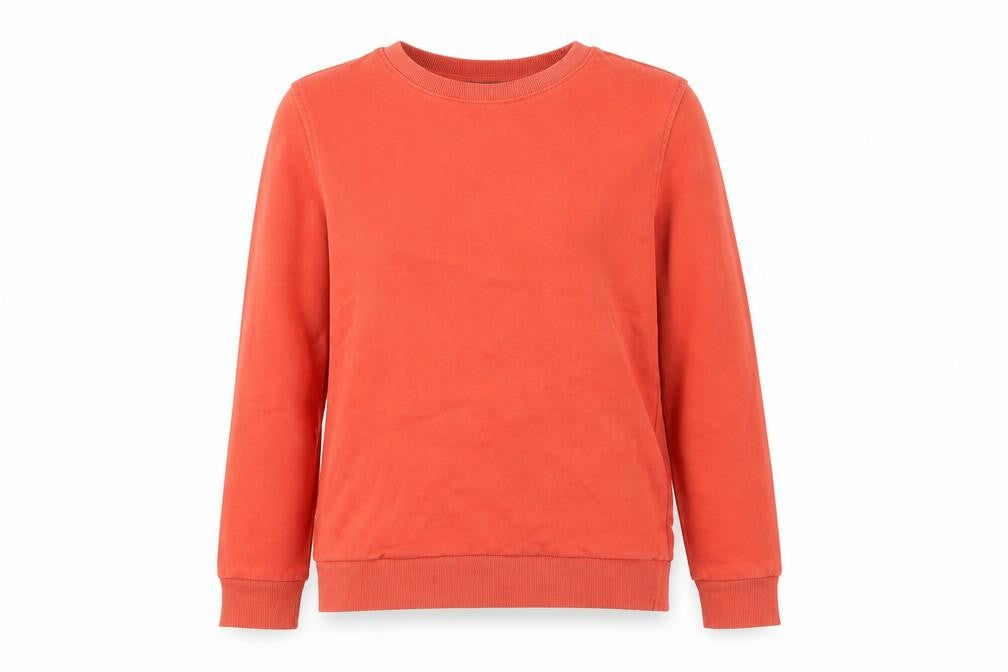 Front view of Marks & Spencer Women's Orange Pullover Sweatshirt, size 6