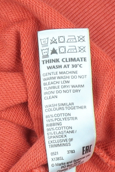 Marks and Spencer Women's Orange Pullover Sweatshirt, Size 6