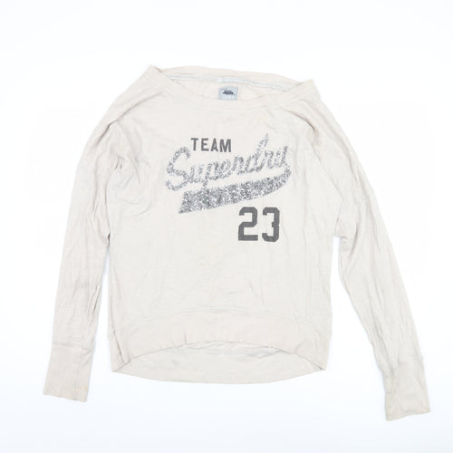 Superdry Women’s Beige Long Sleeve Top - Size S
