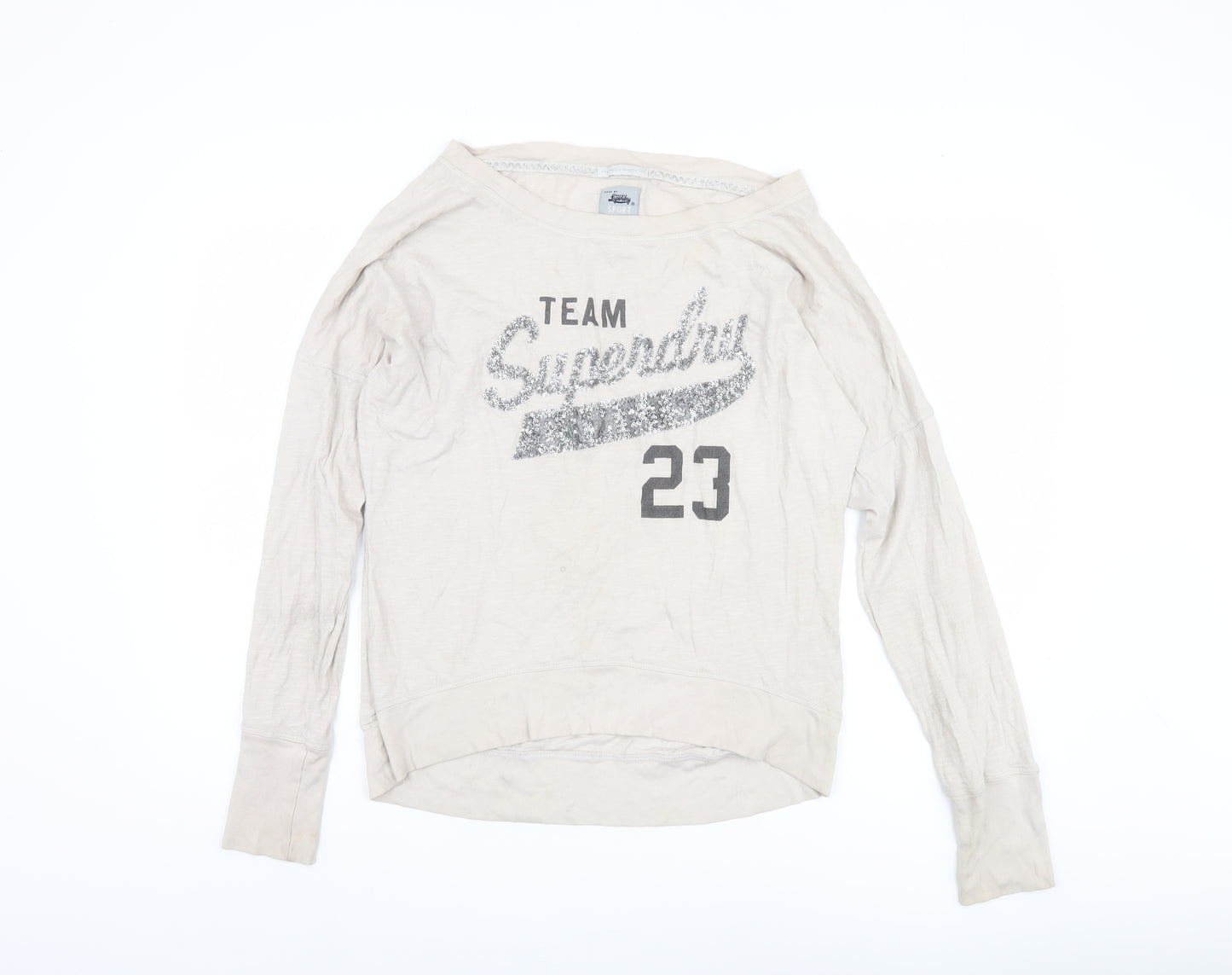 Superdry Women’s Beige Long Sleeve Top - Size S