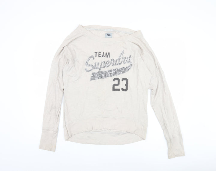 Superdry Women’s Beige Long Sleeve Top - Size S