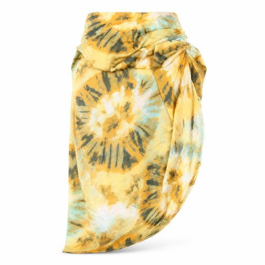 Front view of PRETTYLITTLETHING Women's Multicoloured Tie Dye Skirt, size 12
