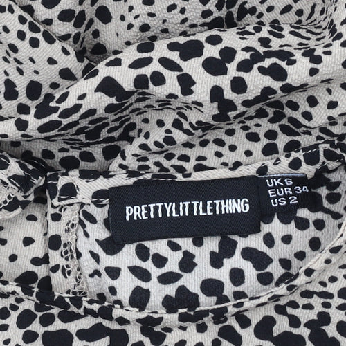 PrettyLittleThing Women's Black Bodycon Dress UK 6