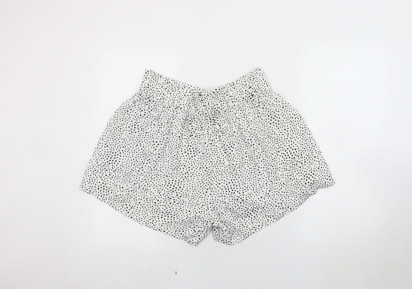 Marks and Spencer Women's White Polka Dot Shorts