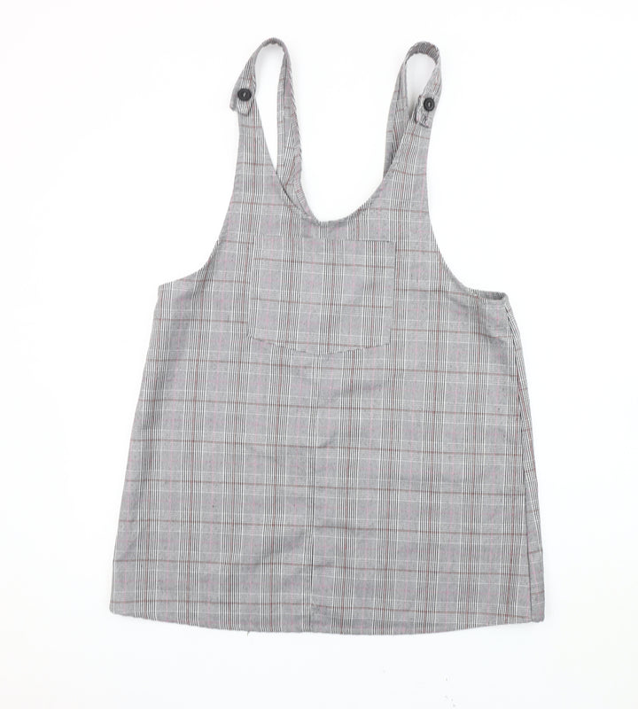 Pull & Bear Women's Check Pinafore Dress Size 14