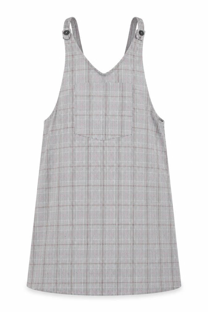 Pull&Bear Women's Check Pinafore Dress Size 14