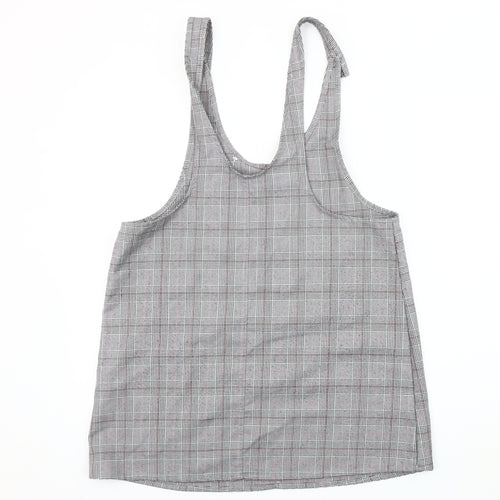 Pull & Bear Women's Check Pinafore Dress Size 14