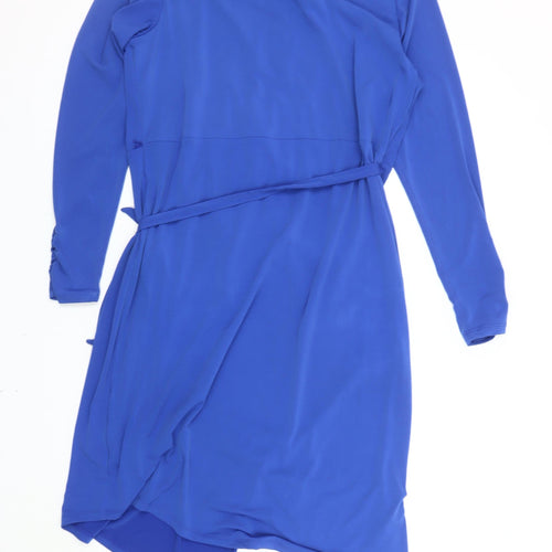 Marks and Spencer Women's Blue Wrap Dress Size 16