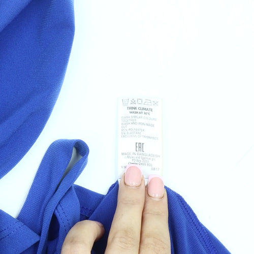 Marks and Spencer Women's Blue Wrap Dress Size 16