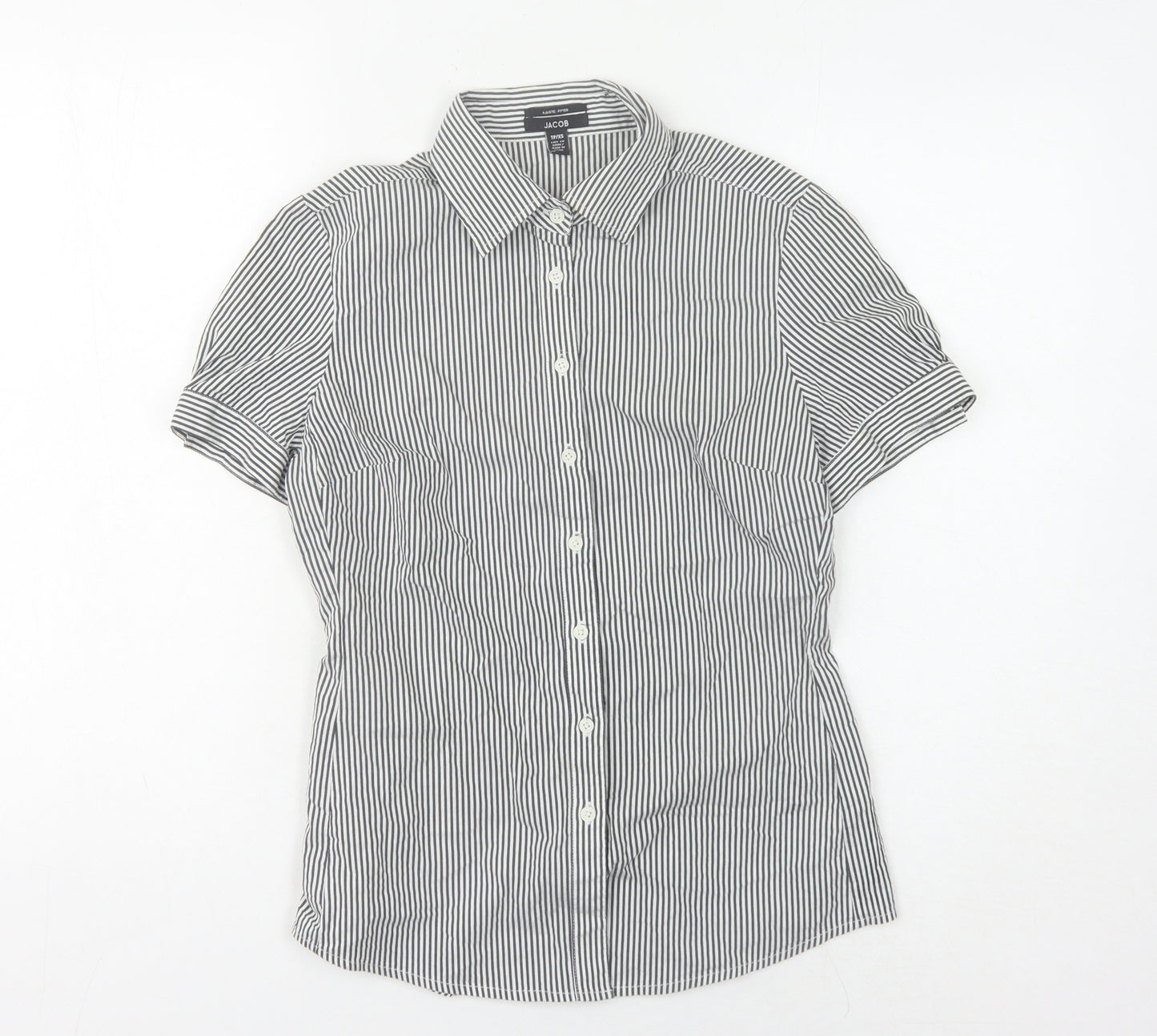 Jacob Women's XS Black Striped Button-Up Shirt