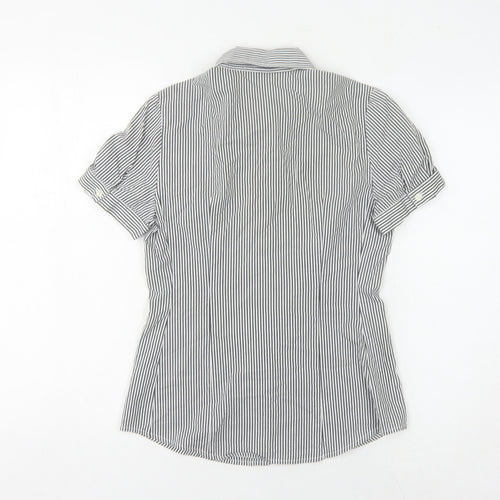 Jacob Women's XS Black Striped Button-Up Shirt