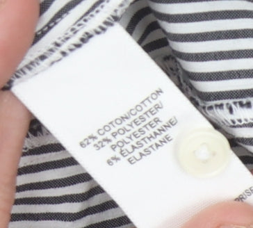 Jacob Women's XS Black Striped Button-Up Shirt