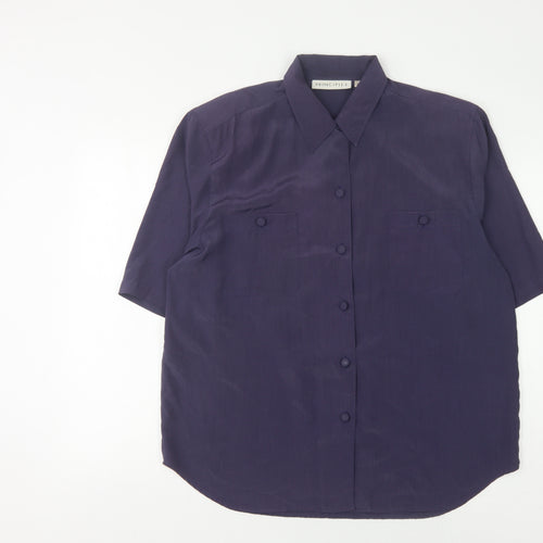 Principles Women's Blue Button-Up Shirt Size 18
