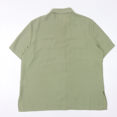 Berkertex Women's Green Button-Up Shirt Size 20