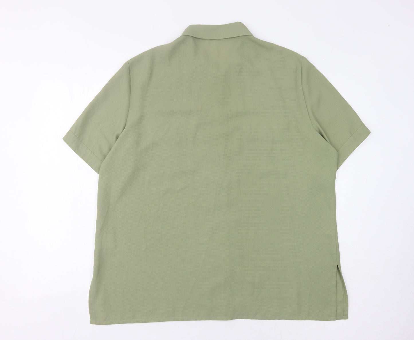 Berkertex Women's Green Button-Up Shirt Size 20