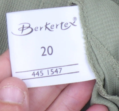 Berkertex Women's Green Button-Up Shirt Size 20