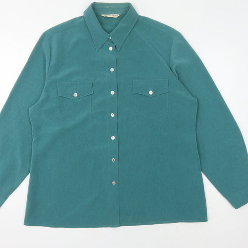 Lauren Duvar Women's Green Button-Up Shirt, Size 18
