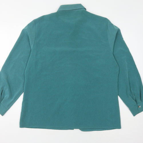 Lauren Duvar Women's Green Button-Up Shirt, Size 18