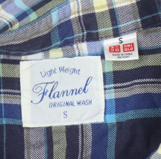 Uniqlo Men's Multicoloured S Plaid Button-Up Shirt