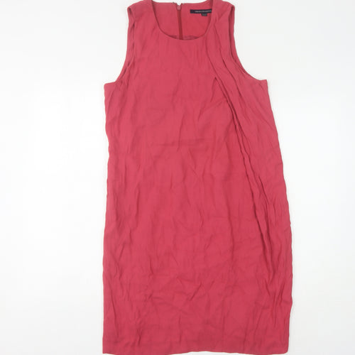 French Connection Women's Red Shift Dress Size 12