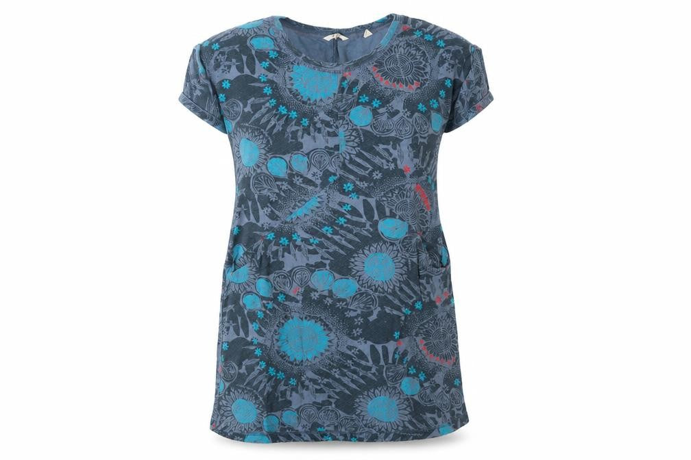White Stuff Blue Floral Cotton Dress, Women, Size 12