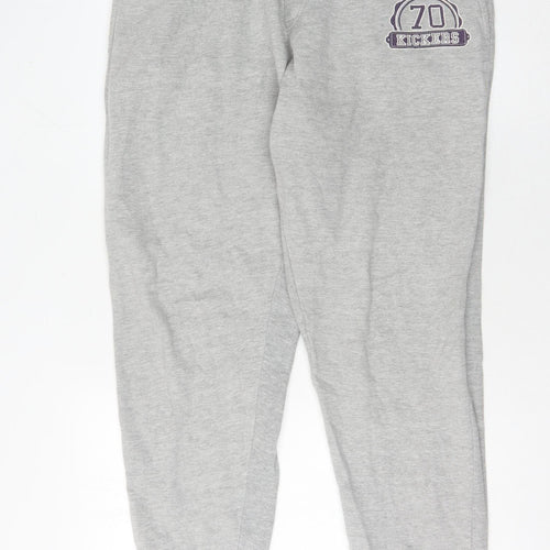 Kickers Men's Grey Sweatpants XL with Logo and Pockets