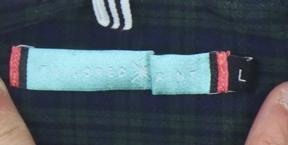 Men's Blue Check Casual Shirt, Size L