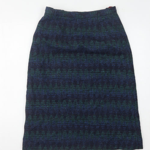 Eastex Women's Multicoloured Wool Pencil Skirt Size 14