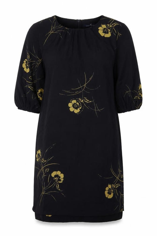 Front view of French Connection Women's Black Shift Dress, size 10
