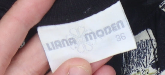 LIANA MODEN Women's Black Bomber Jacket Size 8